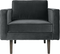Wind, Loungestol, sort, velour