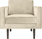 Wind, Loungestol, hvid, velour