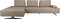 Shelly, Chaiselongsofa, Stengrå, Polyester (L: 183,5 x H: 90 x B: 308 cm.)