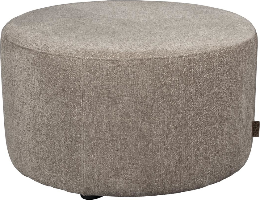 Puf/Skammel Dutchbone Rocca Stengrå É70 x H40 cm Polyester PU-skum MDF