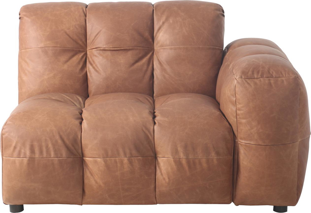 Dutchbone Element Modulsofa 84x132x102 Cm ægte Læder Rødbrun