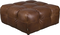 Hackman, Skammel, Kaffe, Ægte læder (L: 100 x H: 45 x B: 100 cm.)