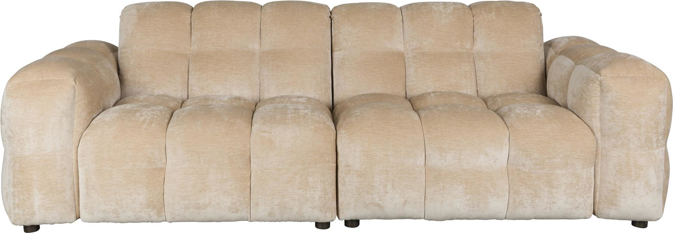 Hackman, 3-personers sofa, Stenlysgrå, Polyester (L: 102 x H: 84 x B: 264 cm.)
