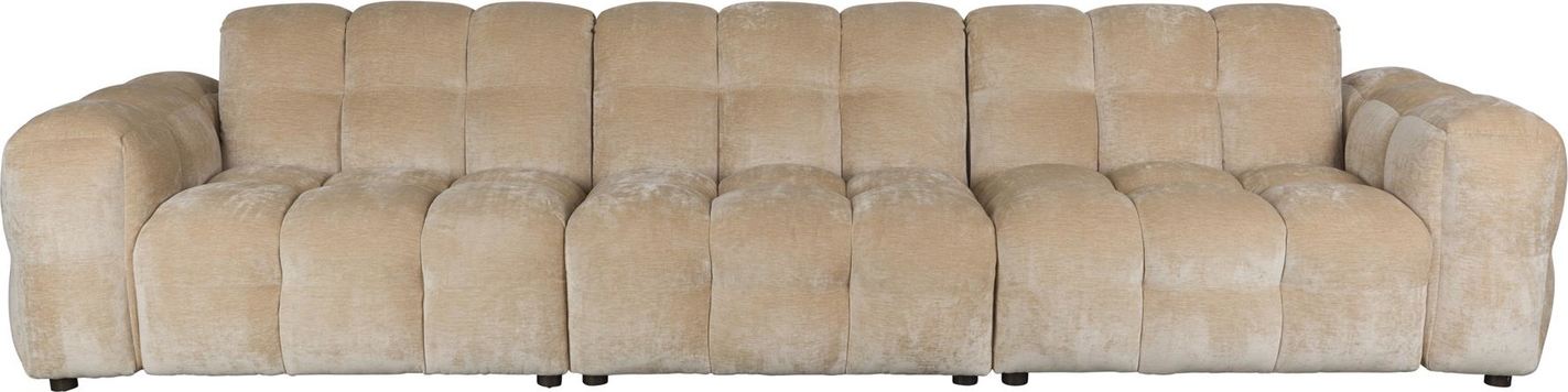 4-personers Sofa Dutchbone Hackman 364 Cm Bred Stenlysgrå Polyester