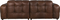 Hackman, 3-personers sofa, Mørkebrun, Ægte læder (L: 102 x H: 84 x B: 264 cm.)