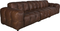 Hackman, 4-personers sofa, Mørkebrun, Ægte læder (L: 102 x H: 84 x B: 364 cm.)