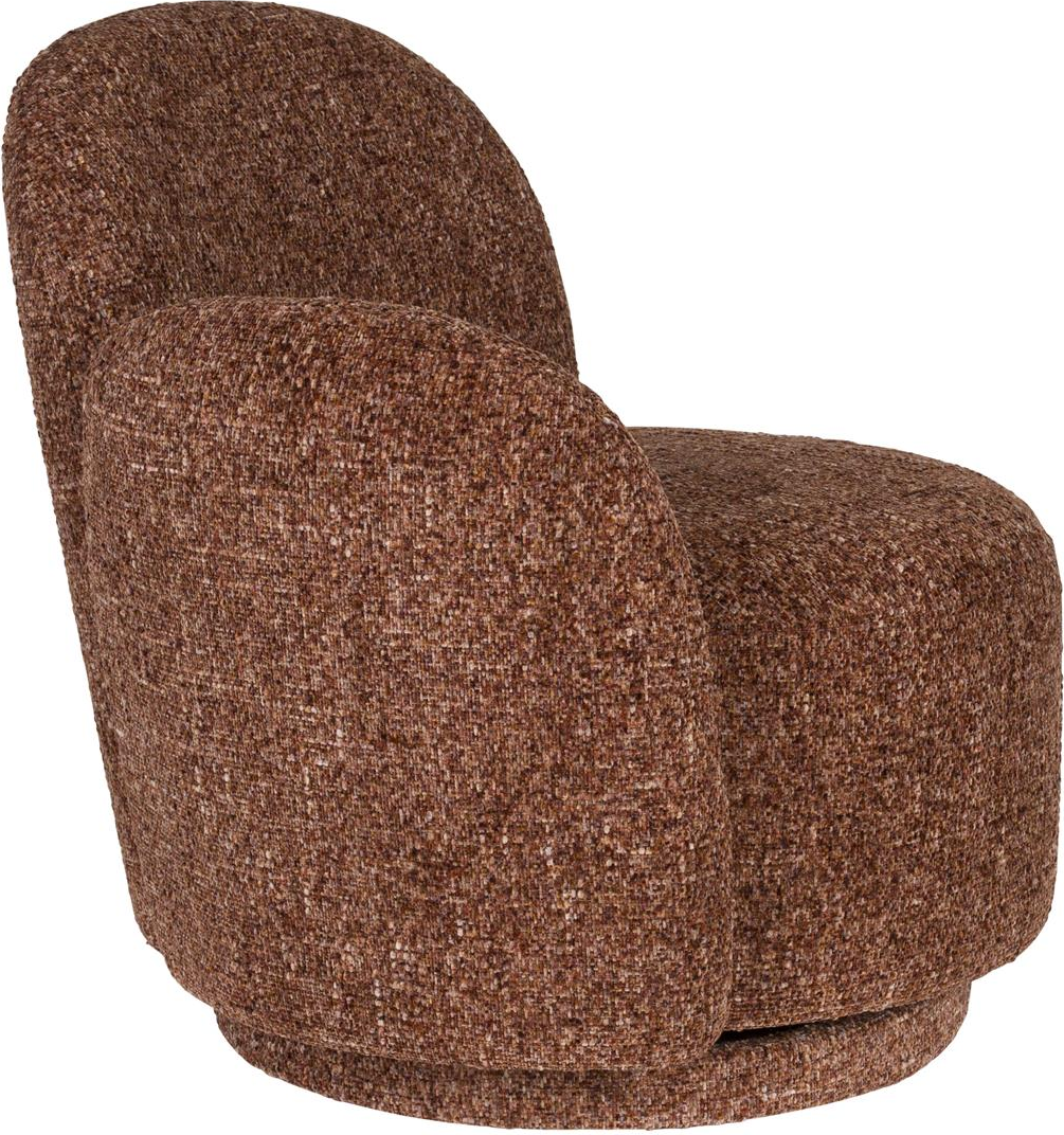 Rose, Loungestol, Kaffe, Polyester (L: 74 x H: 76 x B: 76 cm.)