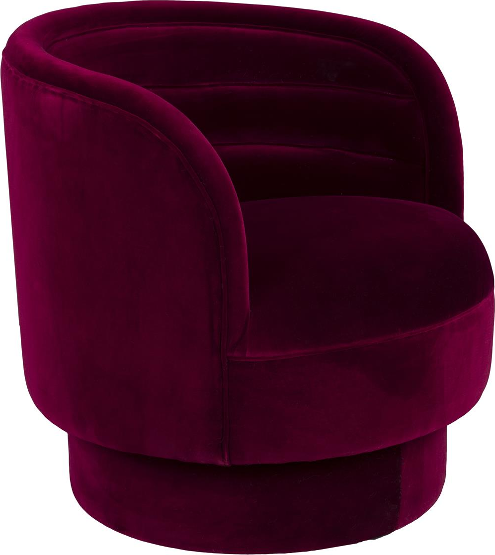 Dorothy, Loungestol, Aubergine, Bomuld (L: 77 x H: 78 x B: 79 cm.)