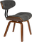 Blackwood, Spisebordsstol, Mudderbrun, Bøjet poppeltræ (L: 55,5 x H: 78 x B: 51 cm.)
