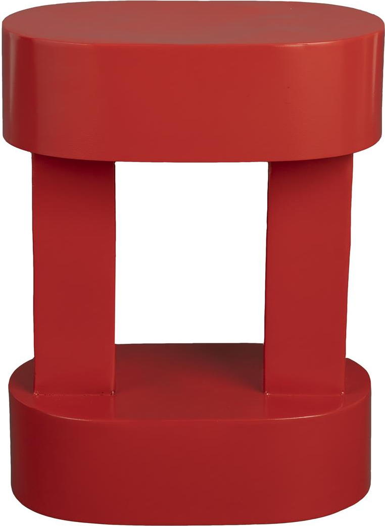 Sidebord Dutchbone Magenta ovalt småbord i brun pulverlakeret jern H47ÉÂL36 cm retro-chic