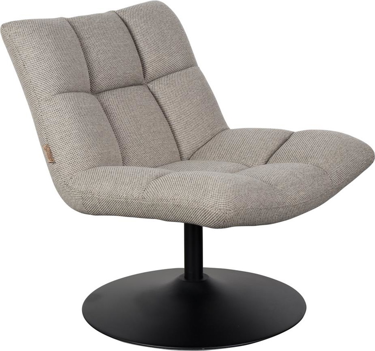 Bar, Loungestol, Stengrå, Stof (L: 74 x H: 78 x B: 76 cm.)