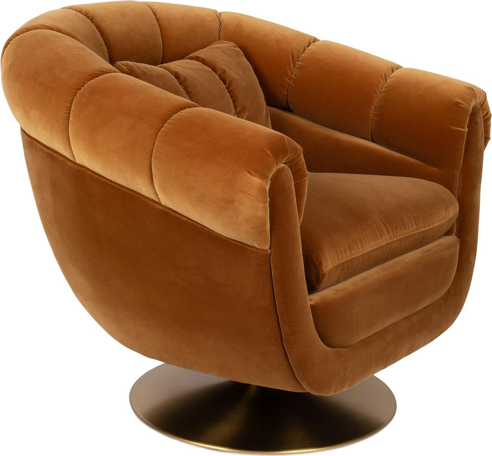 Member, Loungestol, Rødbrun, Stof (L: 88 x H: 79 x B: 82 cm.)