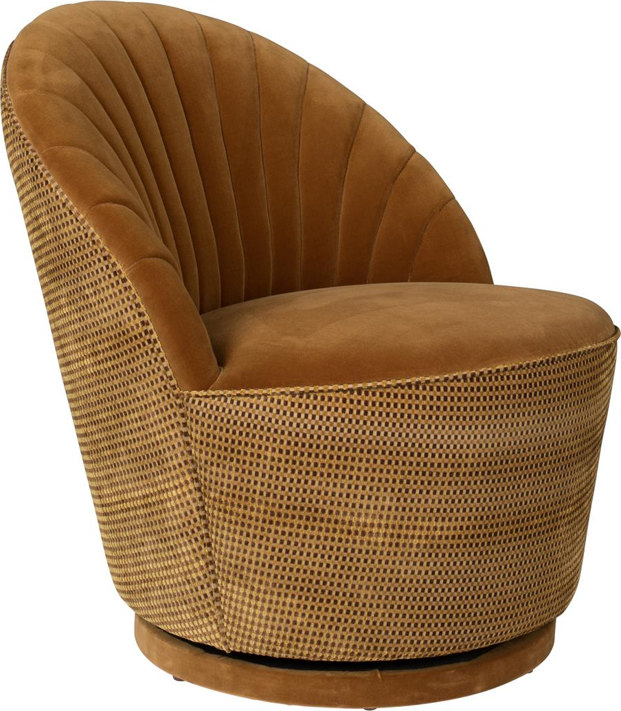 Madison, Loungestol, Valnød, Stof (L: 76 x H: 78 x B: 67 cm.)