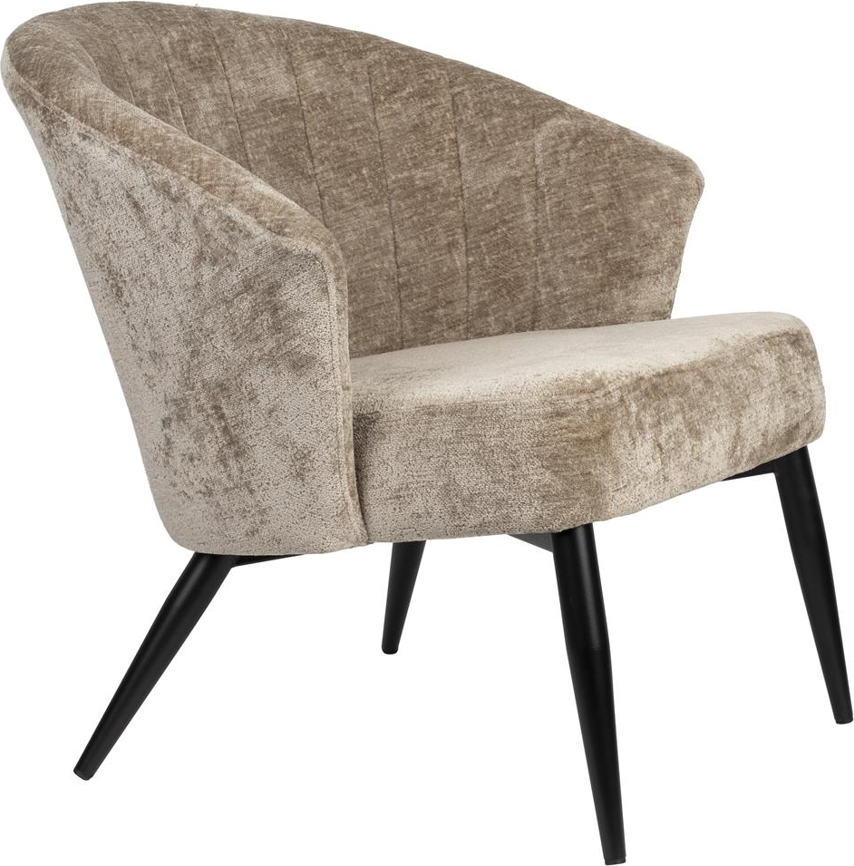 Georgia, Loungestol, Stengrå, Birketræ (L: 73,5 x H: 71 x B: 77 cm.)