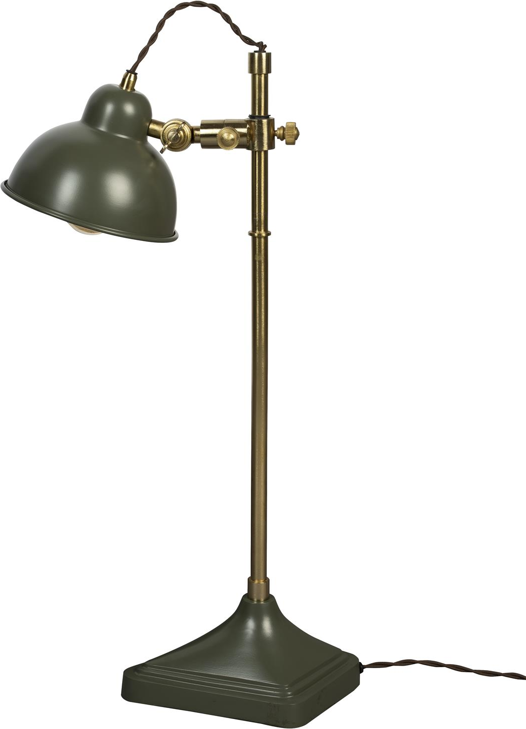 Bordlampe Dutchbone Todd askegrå jern vintage retro justerbar vipbar E27 H63 x B18 x L34 cm