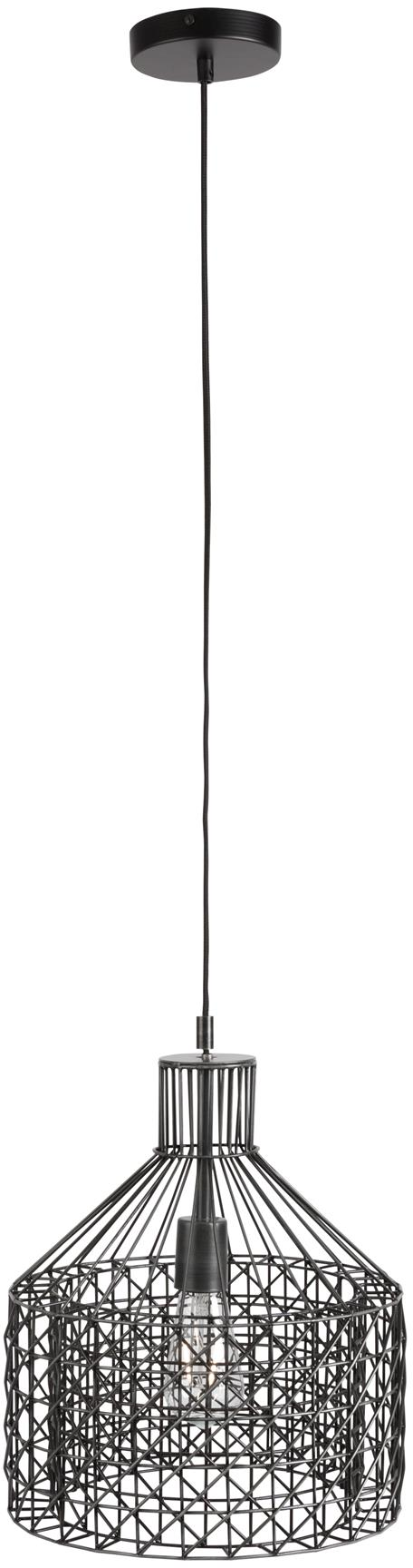 Pendellampe Jim fra Dutchbone, askegrå jern É30 cm  –  moderne loftpendel