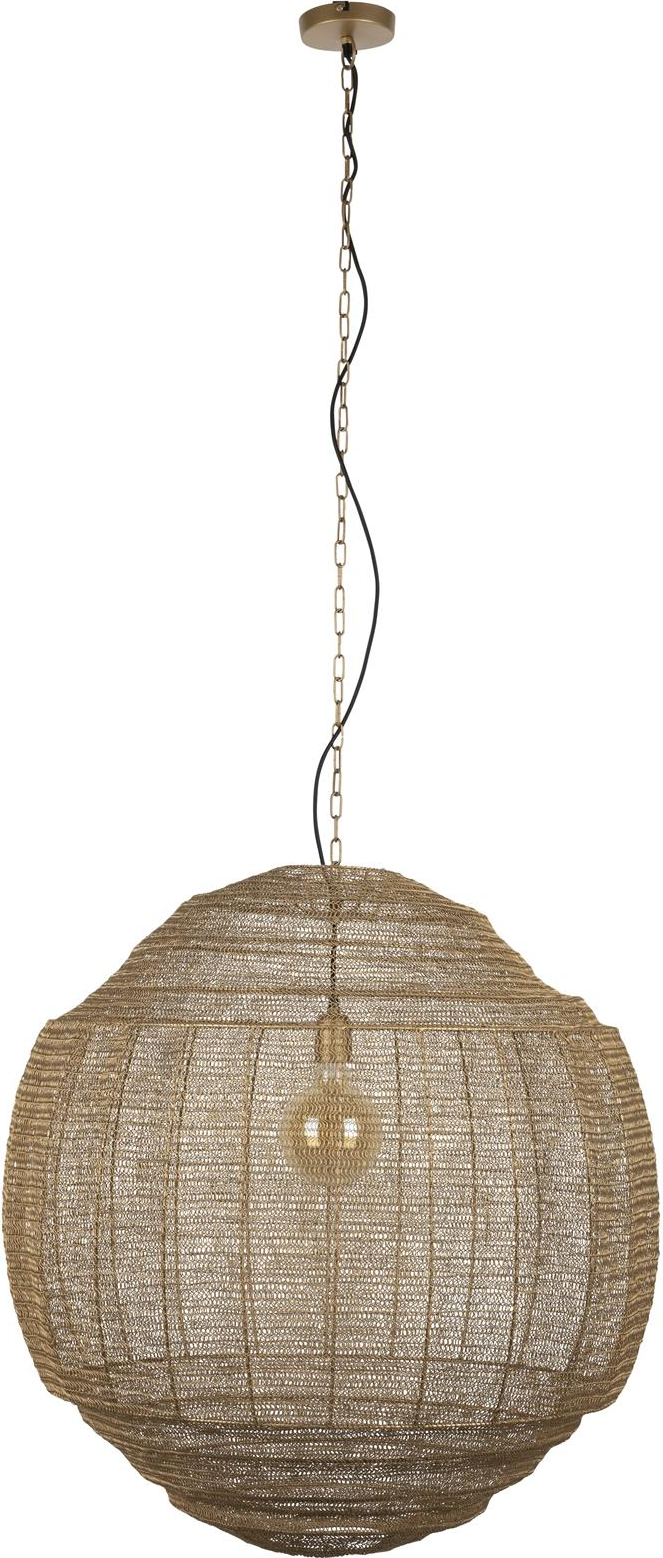 Pendellampe Dutchbone Meezan i jern brungrå É70 cm vintage dæmpbar E27 loftslampe