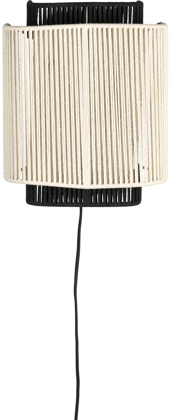 Elon, Væglampe, Perlemor, Bomuld (L: 31 x H: 26 x B: 16 cm.)