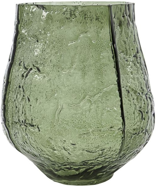 Se House Doctor - Vase - Moun - Glas - Mørkegrøn - 22 Cm hos Likehome.dk