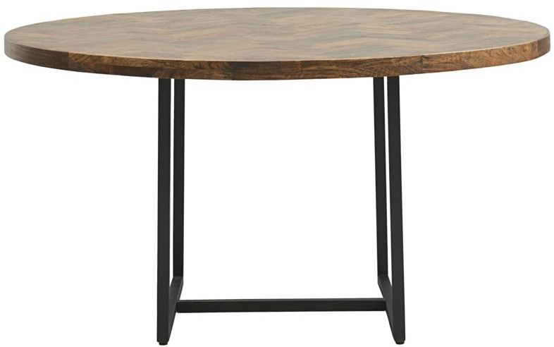 Se Kant, Spisebord, mørk natur/sort, H160x74 cm, mangotræ, jern hos Likehome.dk