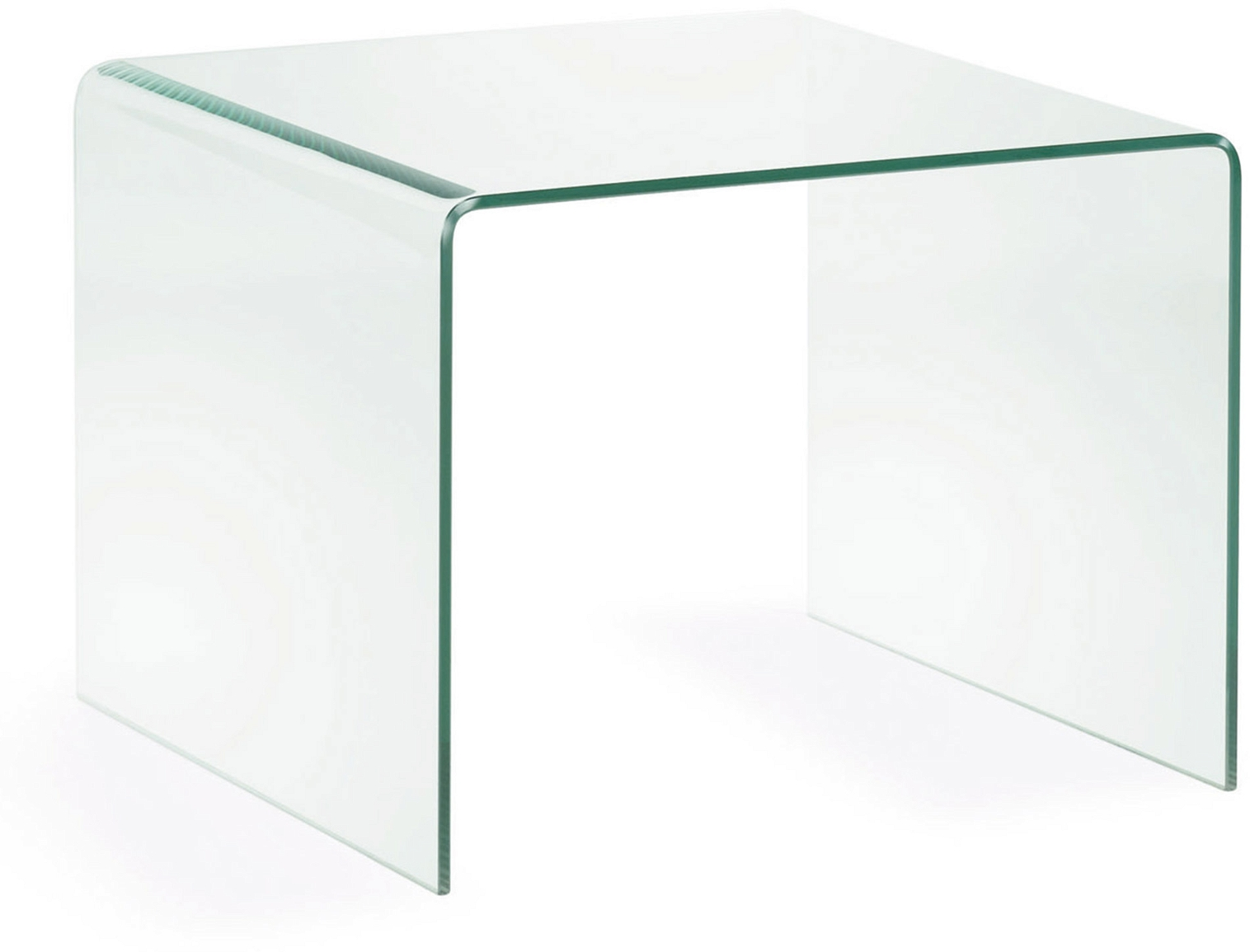 Billede af Burano, Sidebord, klar, H45x60x60 cm, hærdet glas