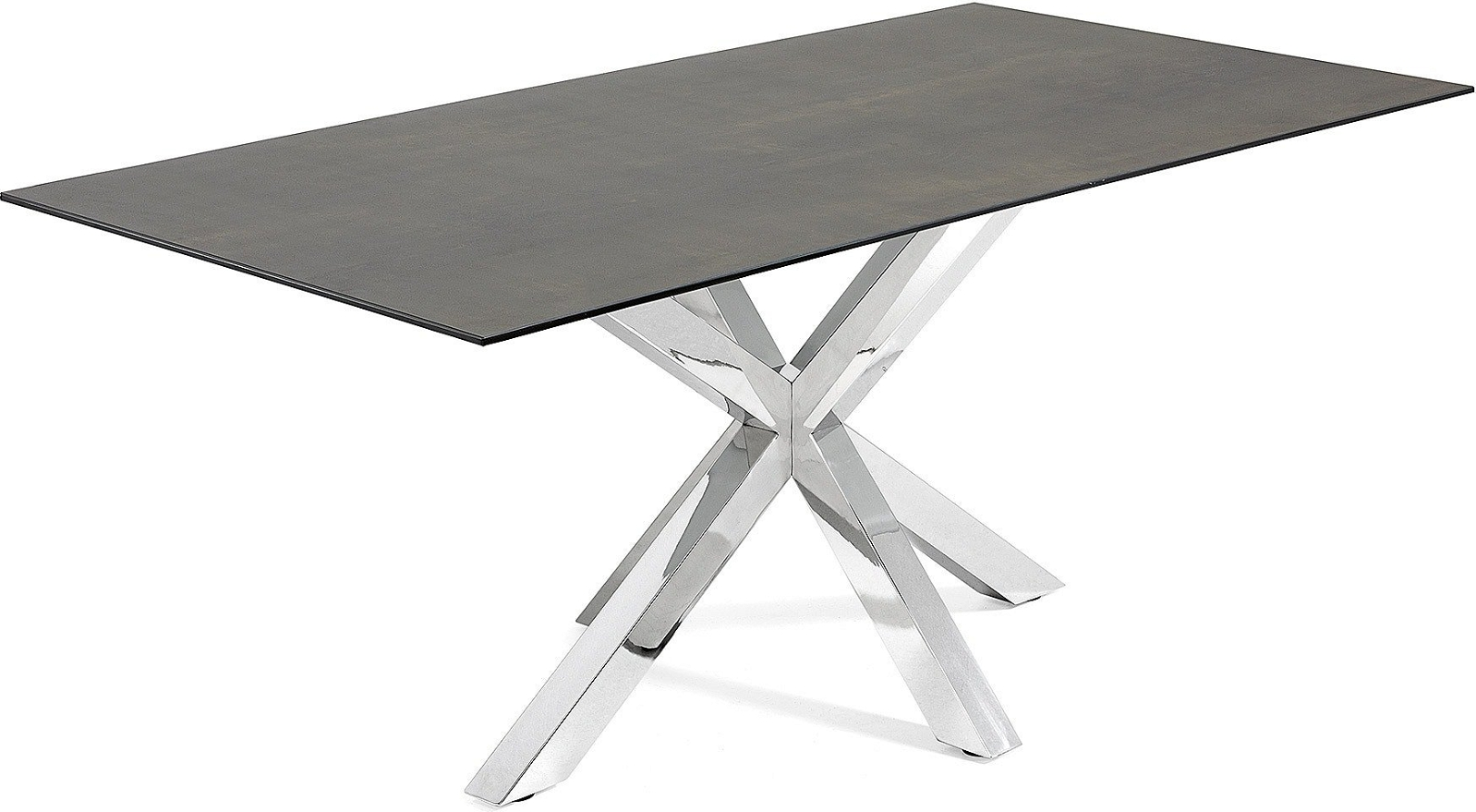 Argo, Spisebord, grå/sølv, H75x200x100 cm, porcelæn