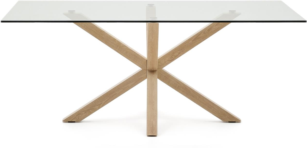 Argo, Spisebord, klar/natur, H75x200x100 cm, glas