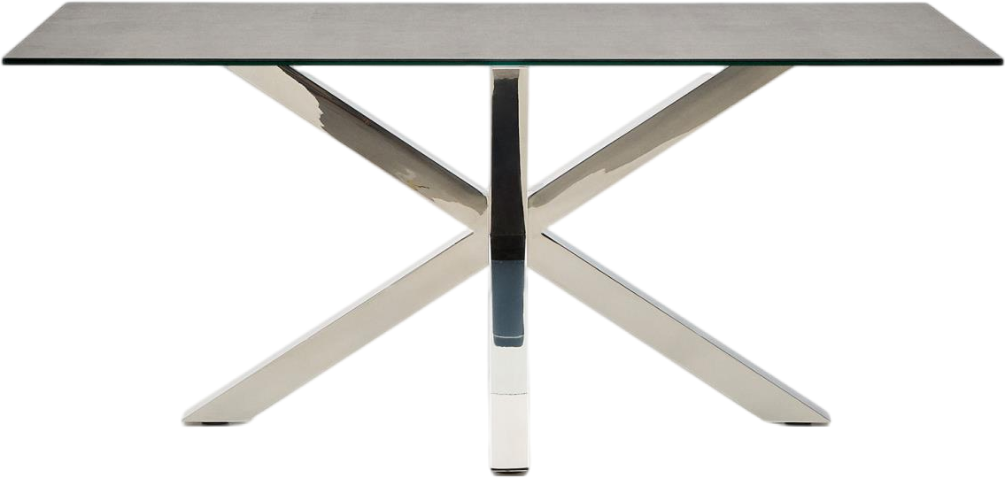 Arya, Spisebord, pletstål, H75x160x90 cm, stål