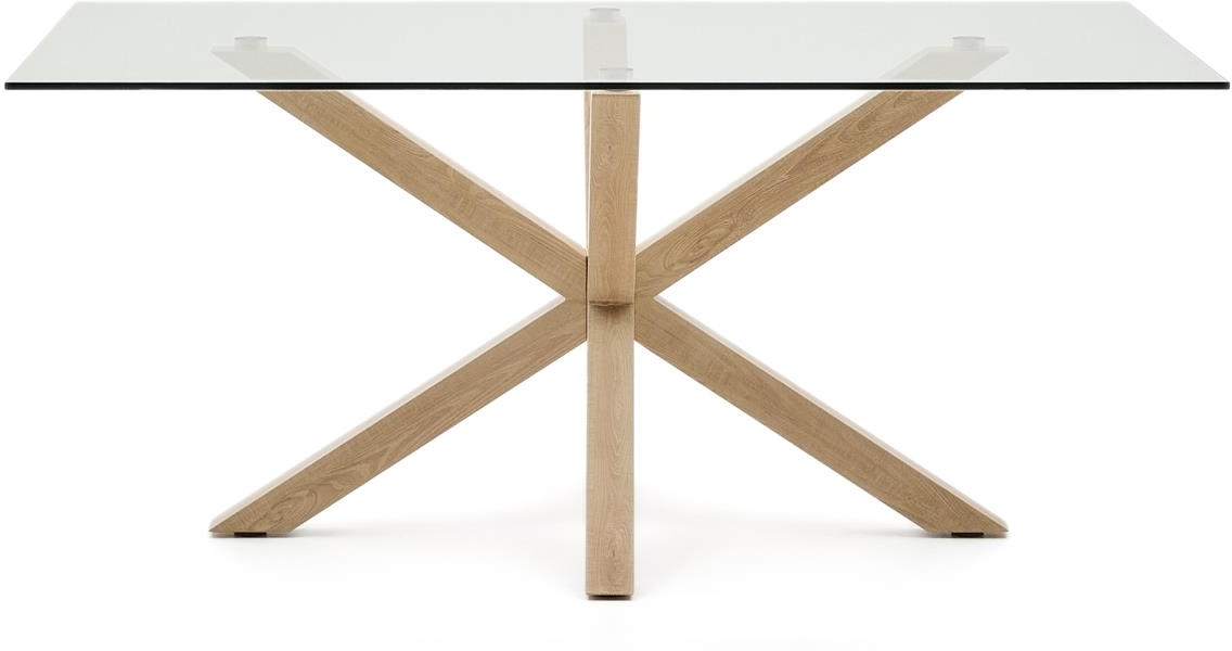 Argo, Spisebord, klar/natur, H75x160x90 cm, glas