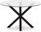 Argo, Rundt spisebord, klar/sort, H76x119 cm