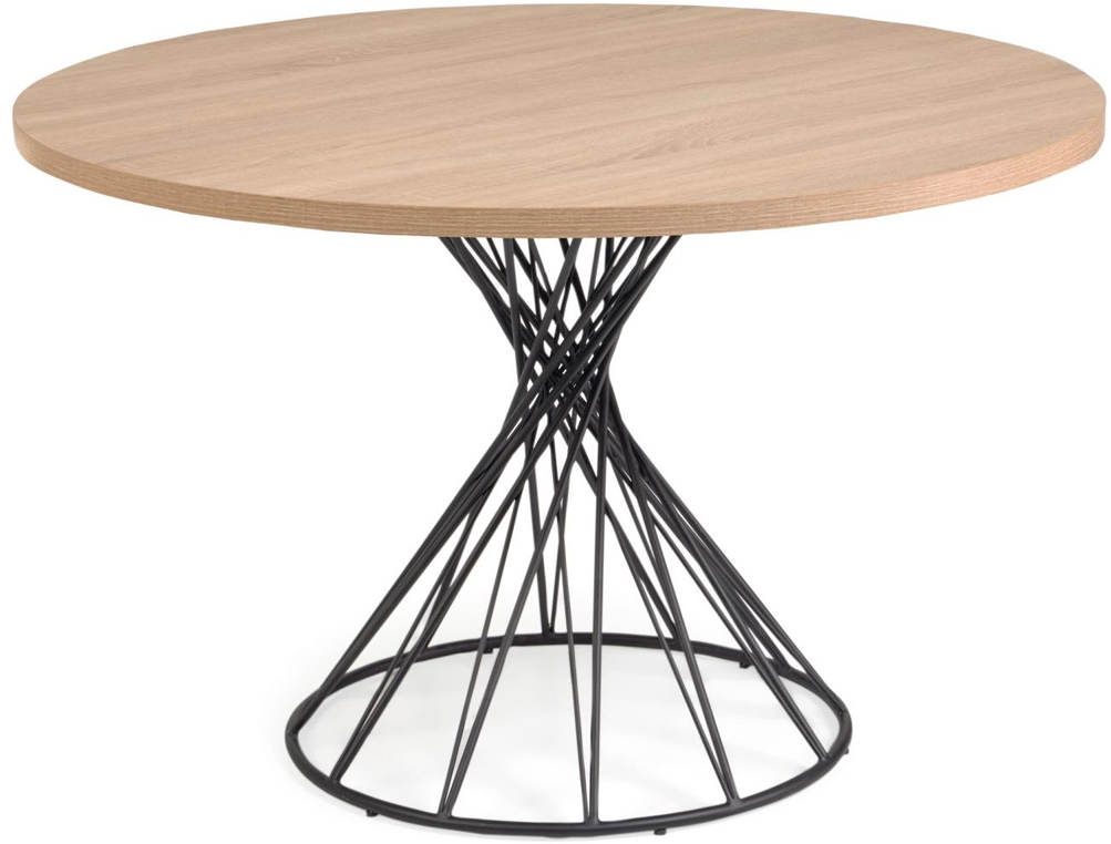Niut, Rundt spisebord, flerfarvet, H77x120x120 cm, fremstillet træ, stål