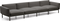 Sorells, Udendørs 4-sæders sofa i moduler grafit