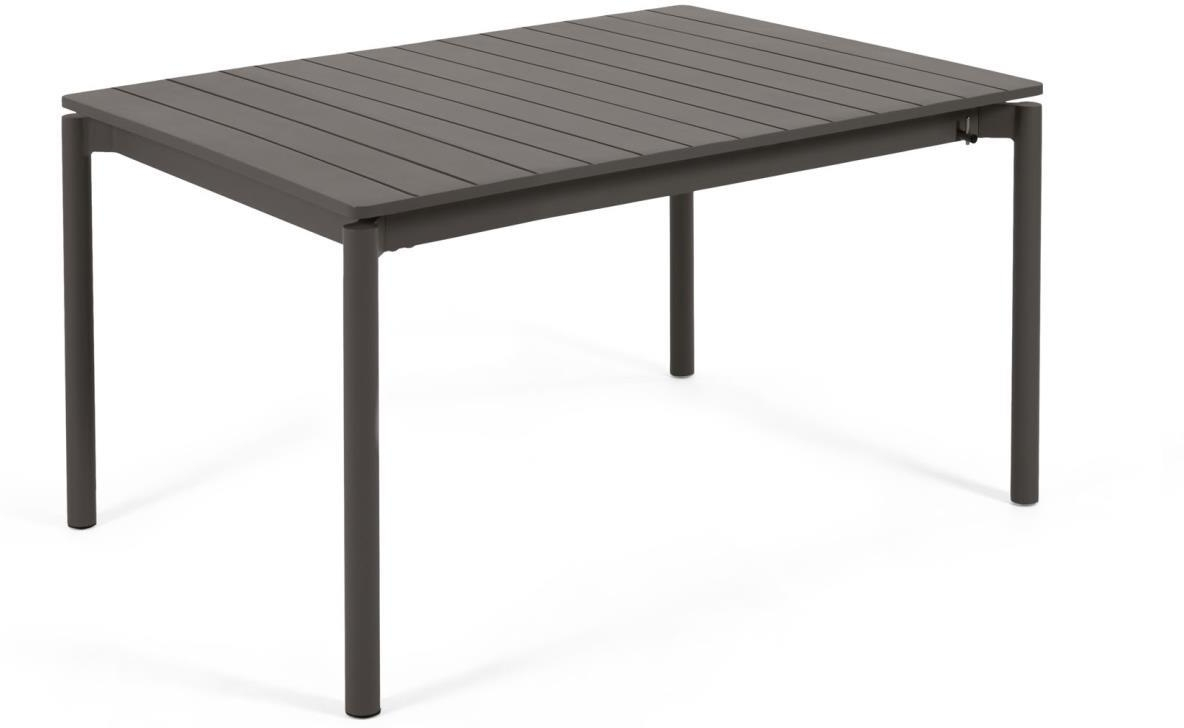 Zaltana, Udendørs spisebord med udtræk, grå, H75x200x90 cm, aluminium