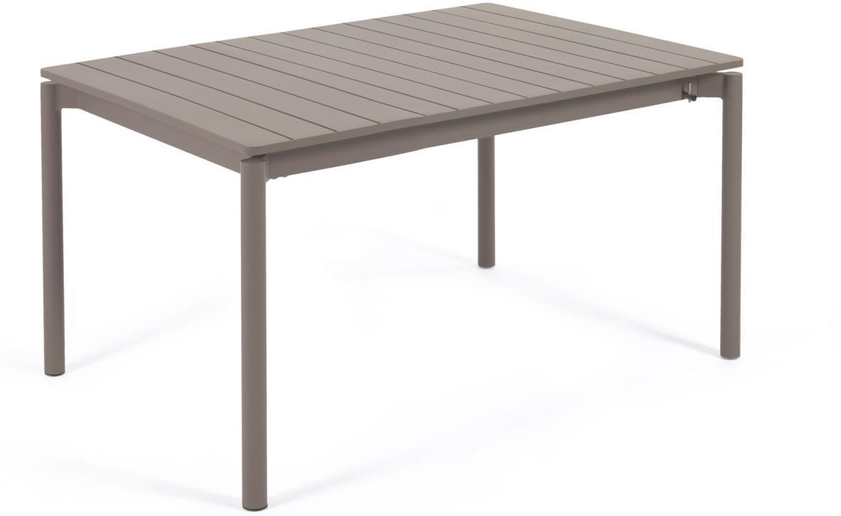 Zaltana, Udendørs spisebord med udtræk, brun, H75x200x90 cm, aluminium