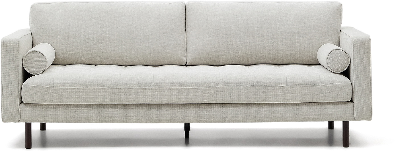 Bogart, 3-personers sofa, grå/sort, H85x222x98 cm