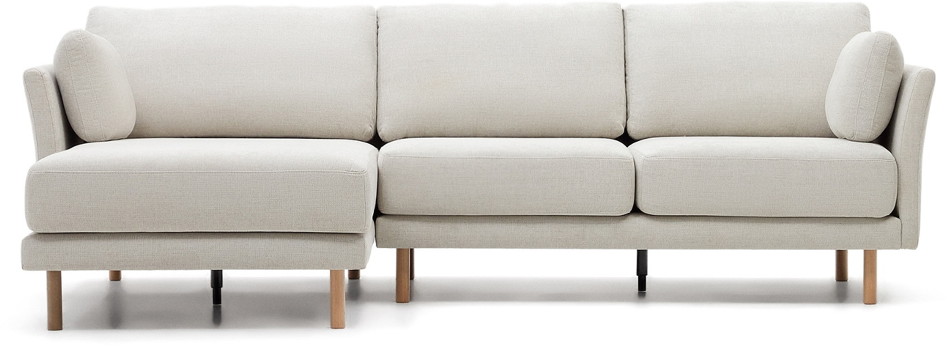 Gilma, 3-personers sofa, grå/natur, H83x260x158 cm