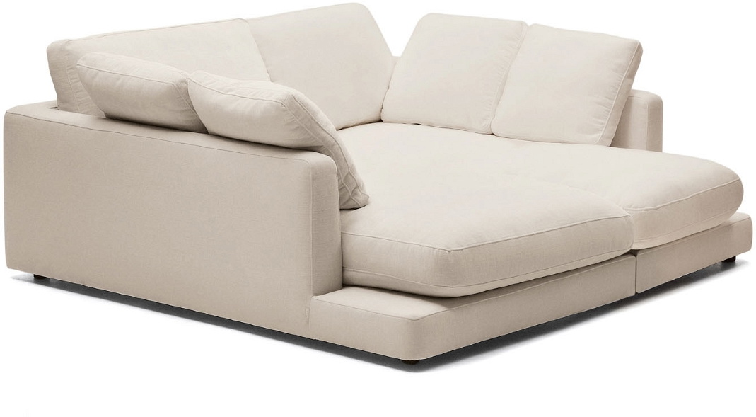 Gala, 3-personers sofa, beige, H87x210x193 cm, stof