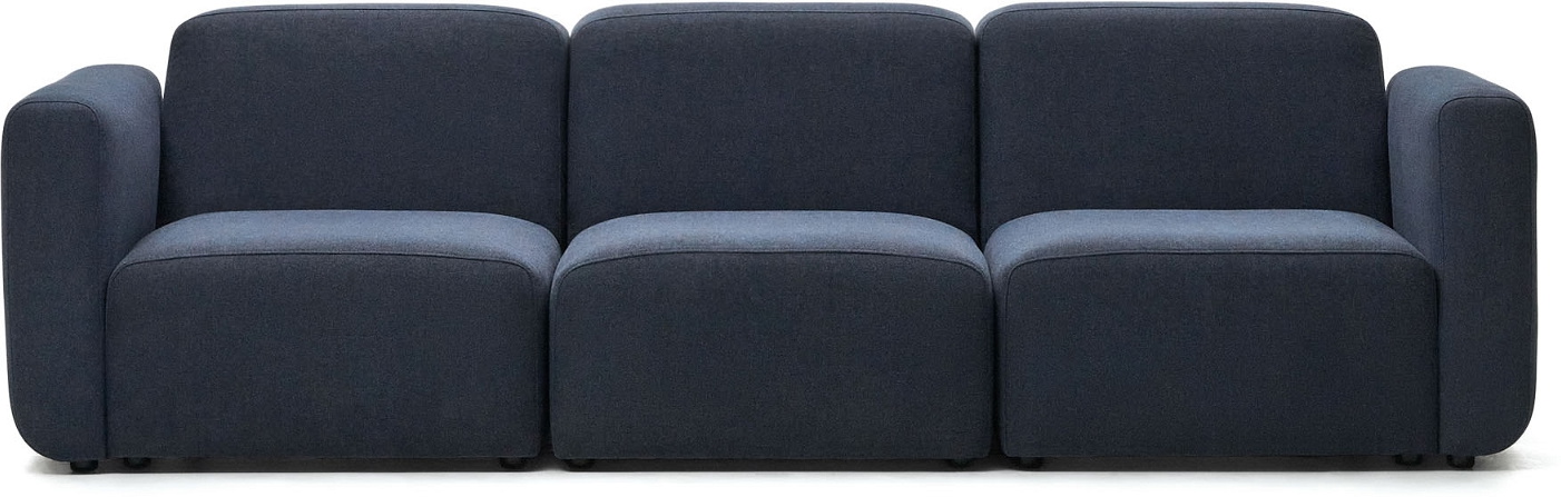 Neom, 3-personers sofa, blå, H78x263x89 cm, pu-skum, fyrretræ