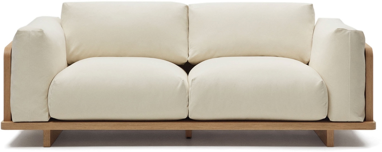 Oaq, 3-personers sofa, beige, H64,7x225x100 cm