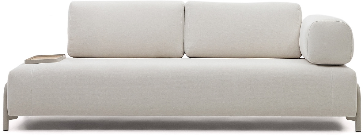 Compo, 3-personers sofa, beige, H82x232x98 cm, armlæn højre