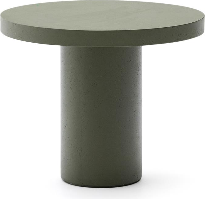 Udendørs spisebord Kave Home Aiguablava É90 cm glasfiberbeton mørkegrøn