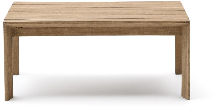 Udendørs sofabord Kave Home Ambra massivt akacietræ 82,5×82,5 cm røget/hvid