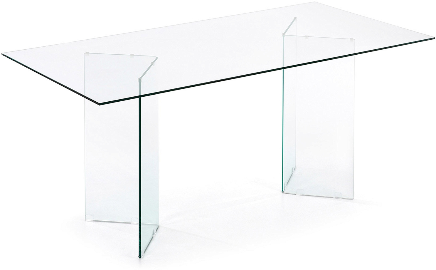 Burano, Spisebord, klar, H78x200x90 cm, hærdet glas
