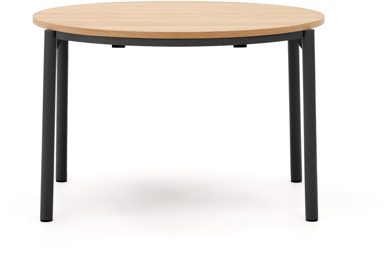 Montuiri, Spisebord med udtræk, natur/sort, H75x200x120 cm