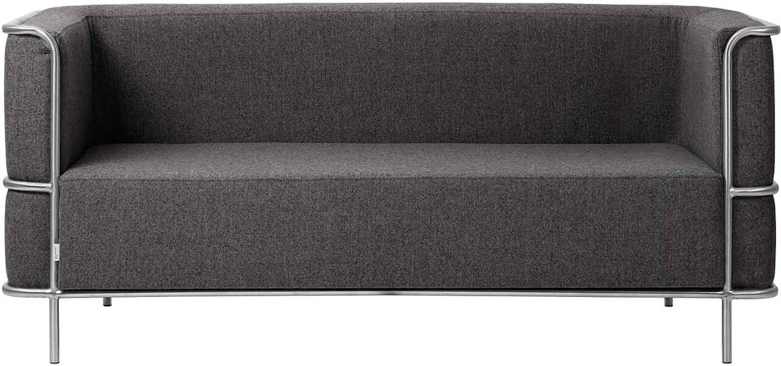 Modernist, 2-personers sofa, mørk grå, H70x77x164 cm, uld