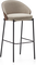 Eamy, Barstol med ryglæn, H98, beige, stof