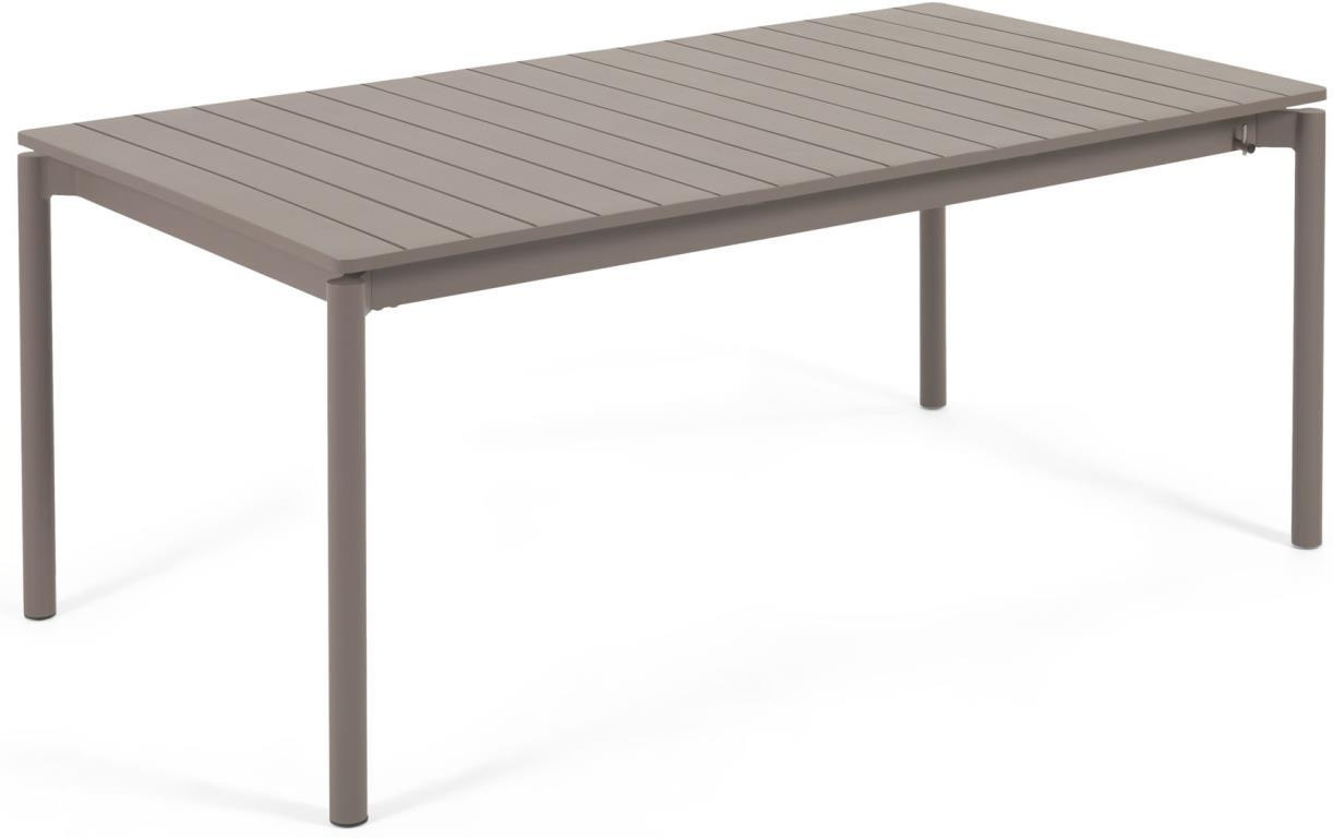 Zaltana, Udendørs spisebord med udtræk, brun, H75x240x100 cm, aluminium