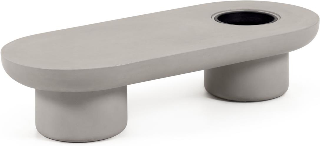 Taimi, Udendørs sofabord, natur, H30x60x140 cm, cement