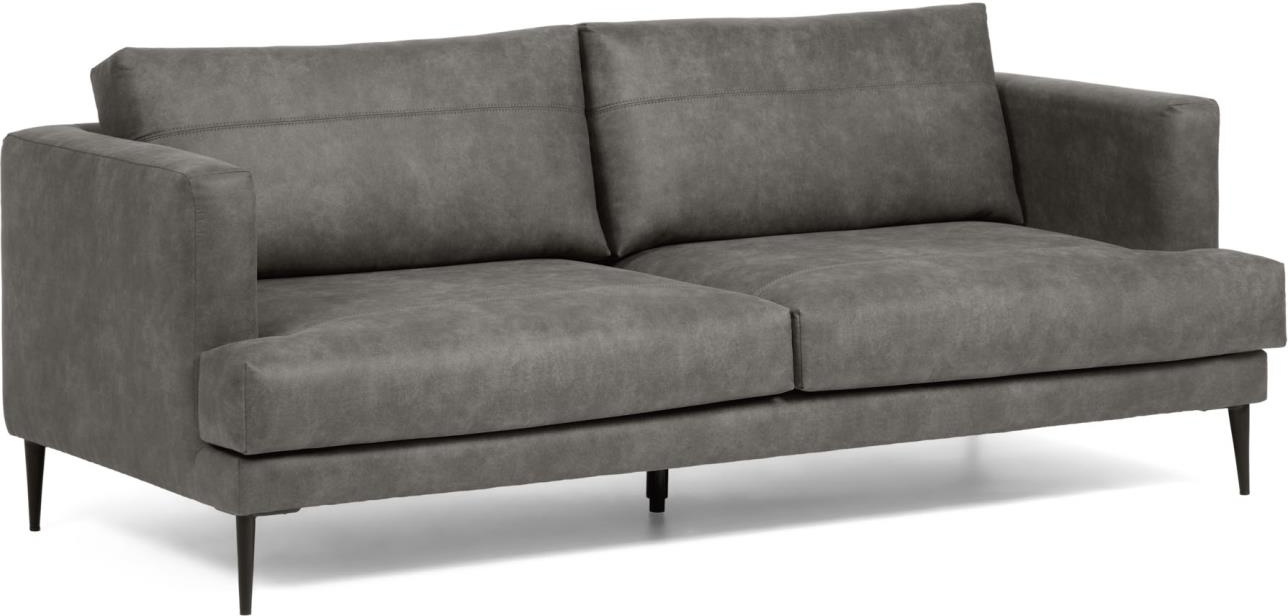 Tanya, 2-personers sofa, sort, H77x183x87 cm, stof