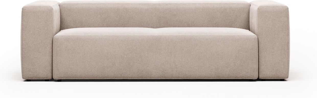 Blok, 3-personers sofa, beige, H69x240x100 cm, stof